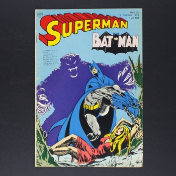 Superman Nr. 21 Jg. 1974 Comic Ehapa