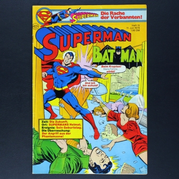 Superman Comic Nr. 15 1979 Comic Ehapa