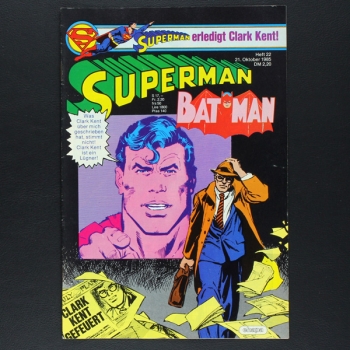 Superman Comic Nr. 22 1985 Comic Ehapa