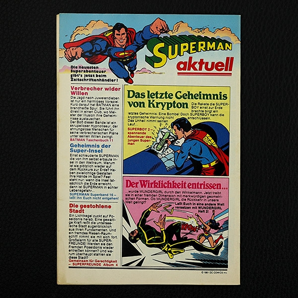 Superman Nr. 4 / 1981 Comic Ehapa