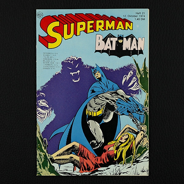 Superman Nr. 21 / 1974 Ehapa Comic