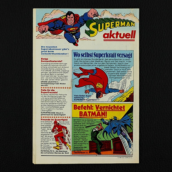 Superman Nr. 17 / 1981 Ehapa Comic