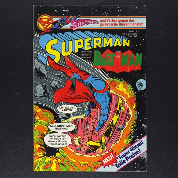 Superman Nr. 12 Jg. 1981 Comic Ehapa