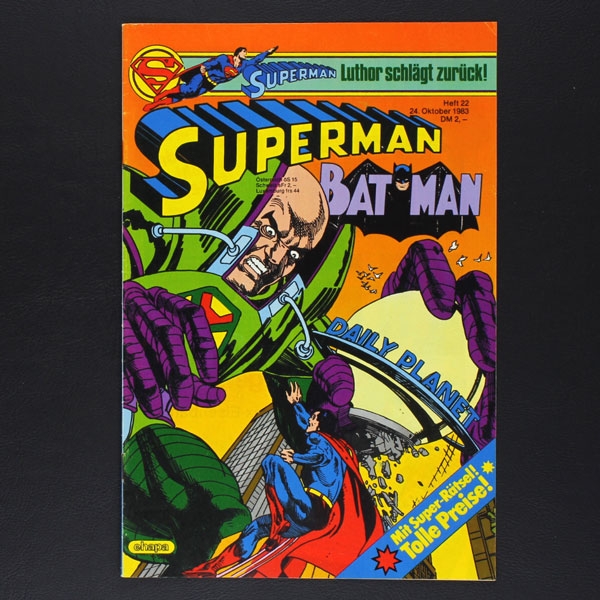 Superman Nr. 22 Jg. 1983 Comic Ehapa